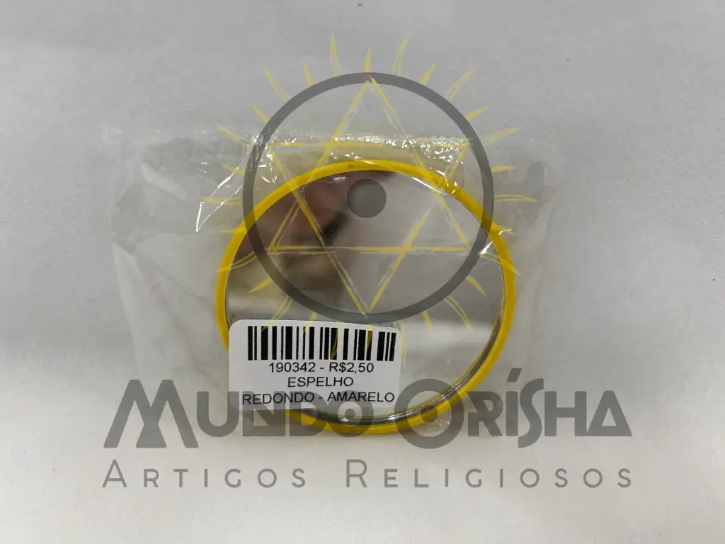 ESPELHO REDONDO - AMARELO