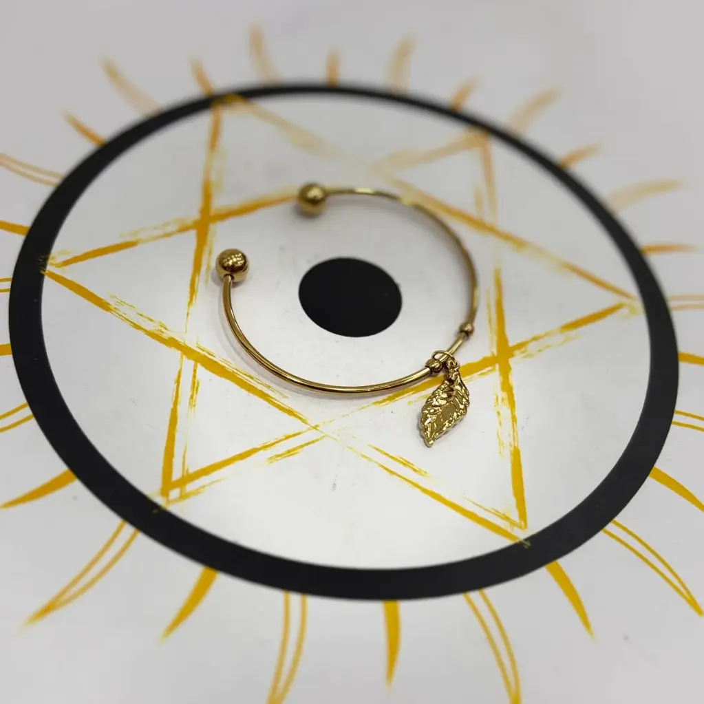 BRACELETE DE FOLHA - DOURADA
