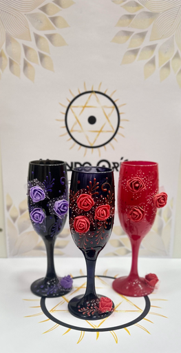 TAÇA COM FLORES EVA