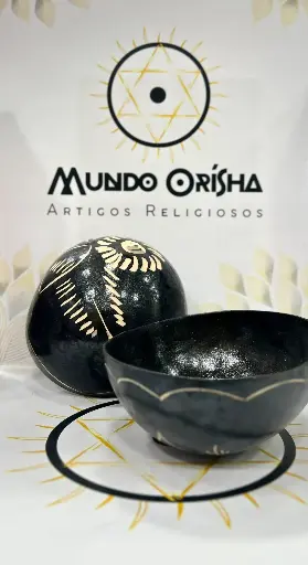 CUIA DE CABAÇA SEM BASE - PRETO DESENHADO